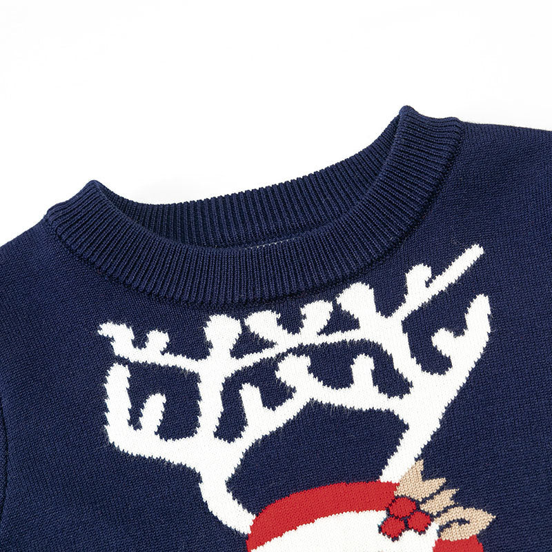 Children's cartoon Christmas baby base pullover sweater