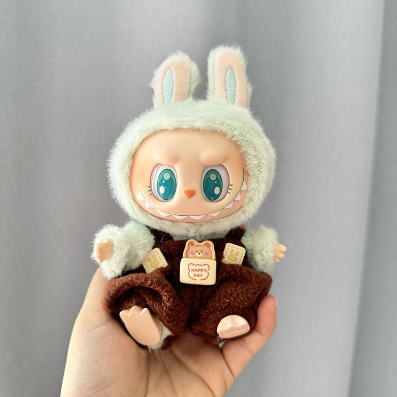 [Clothes Only] 1st/2nd generation Labubu clothes pendant Labubu sitting party baby clothes teddy bear suspenders cute pants
