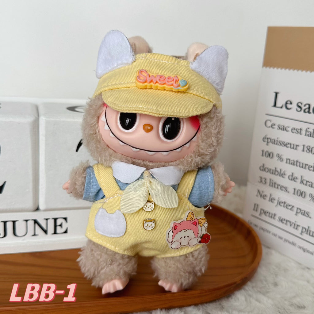 [Clothes Only]15-17 cm Labubu Sitting Party Doll Clothes Cute Set Clothes