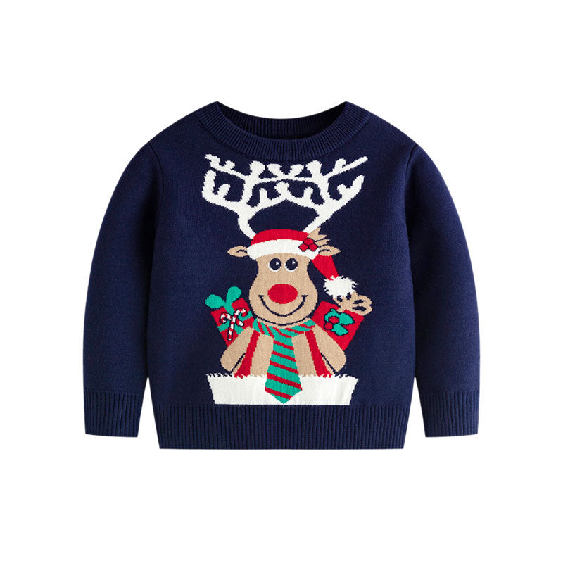 Children's cartoon Christmas baby base pullover sweater