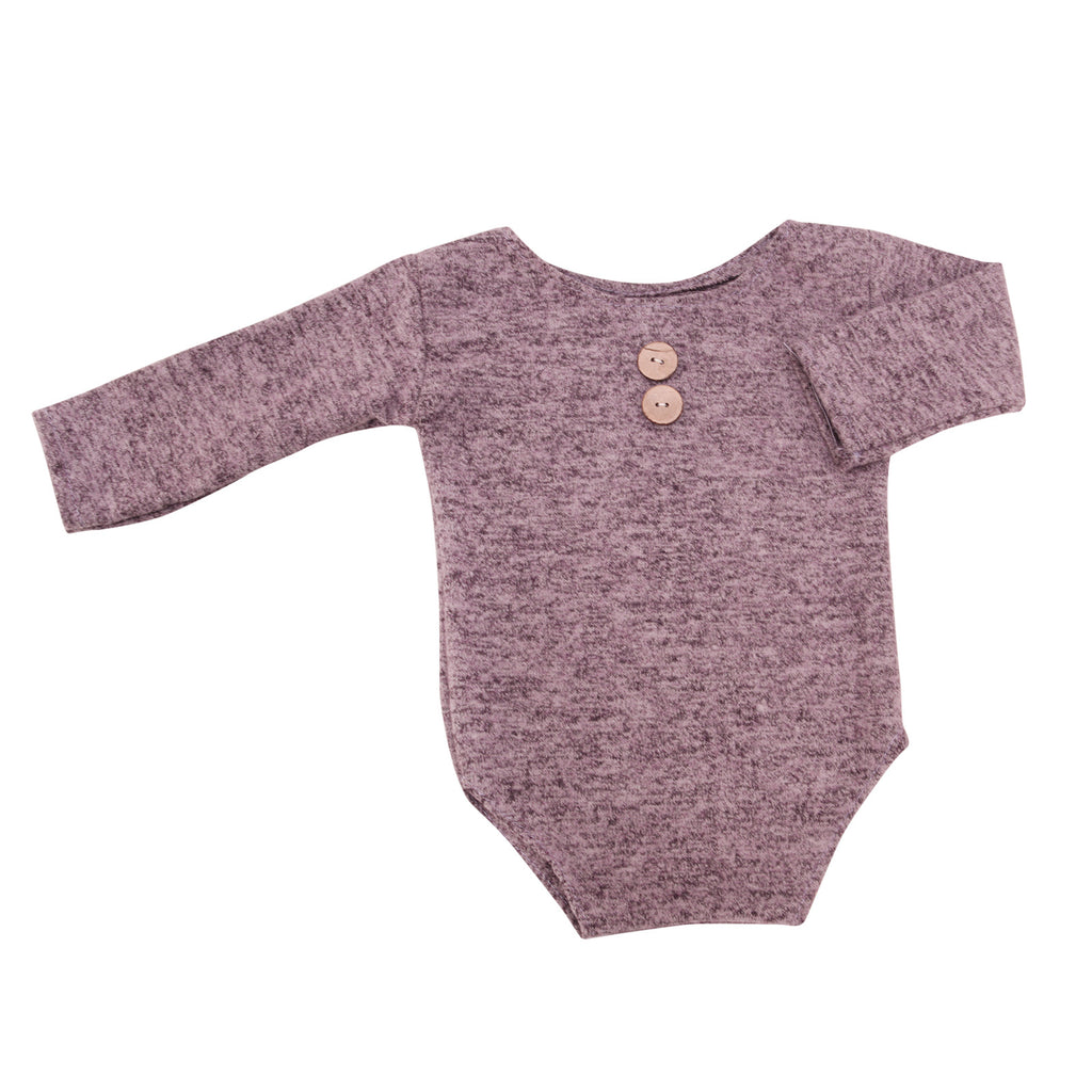 Newborn Full Moon Hundred Days Photography Baby Photo Clothes Props Button Hat 2-Piece Set