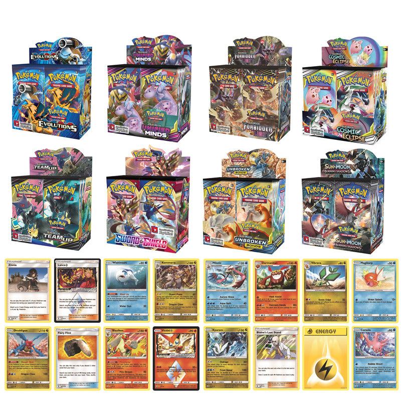 324 Booster Card Packs Pokémon Board Game Battle Cards Elf English Cards