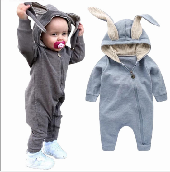 Spring Autumn Baby Rompers Cute Cartoon Rabbit Infant Girl Boy Jumpers Kids Baby Outfits Clothes