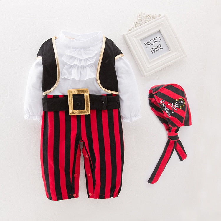 Pirate Captain Cosplay Clothes for Baby Boy Halloween Christmas Fancy Clothes Halloween Costume for Kids Children Pirate Costume