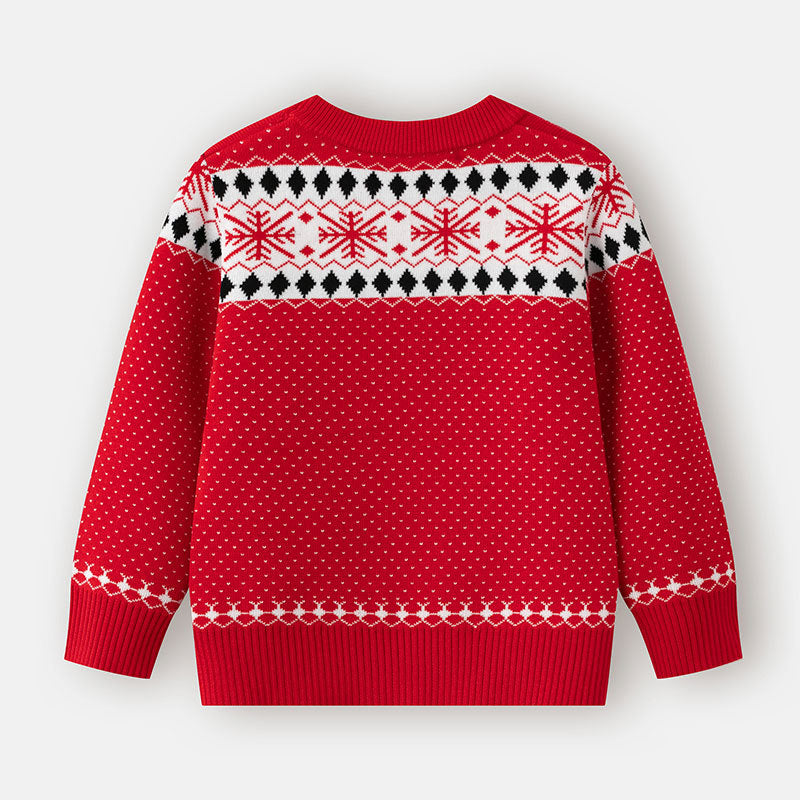 Children's Christmas sweater cartoon deer base pullover knit sweater