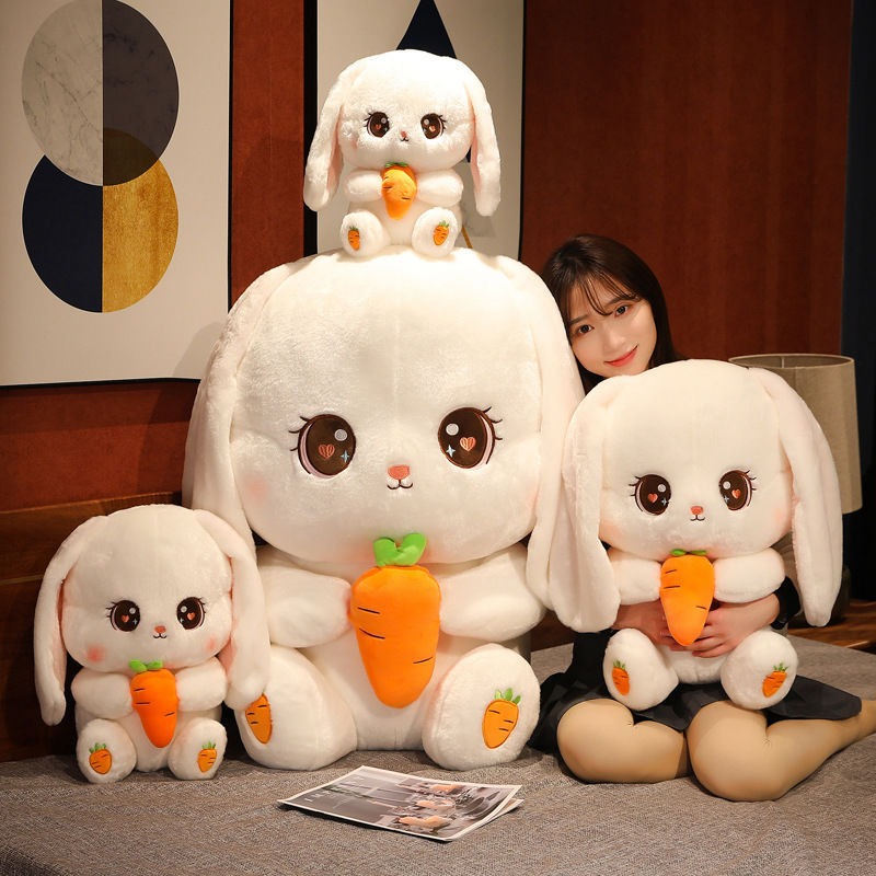 Big Doll Rabbit Plush Toy Cloth Doll Big Cute Carrot Pillow Doll Girl Sleeping Hug Doll