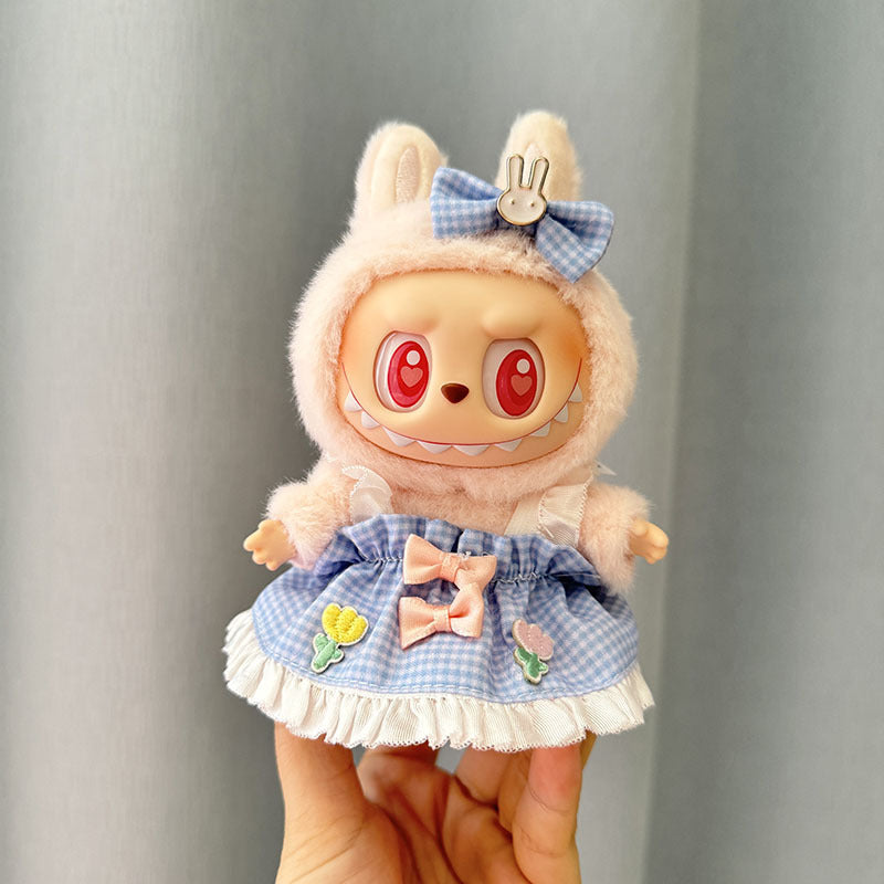 [Clothes Only] 1st/2nd generation Labubu clothes pendant Labubu sitting party baby clothes teddy bear suspenders cute pants
