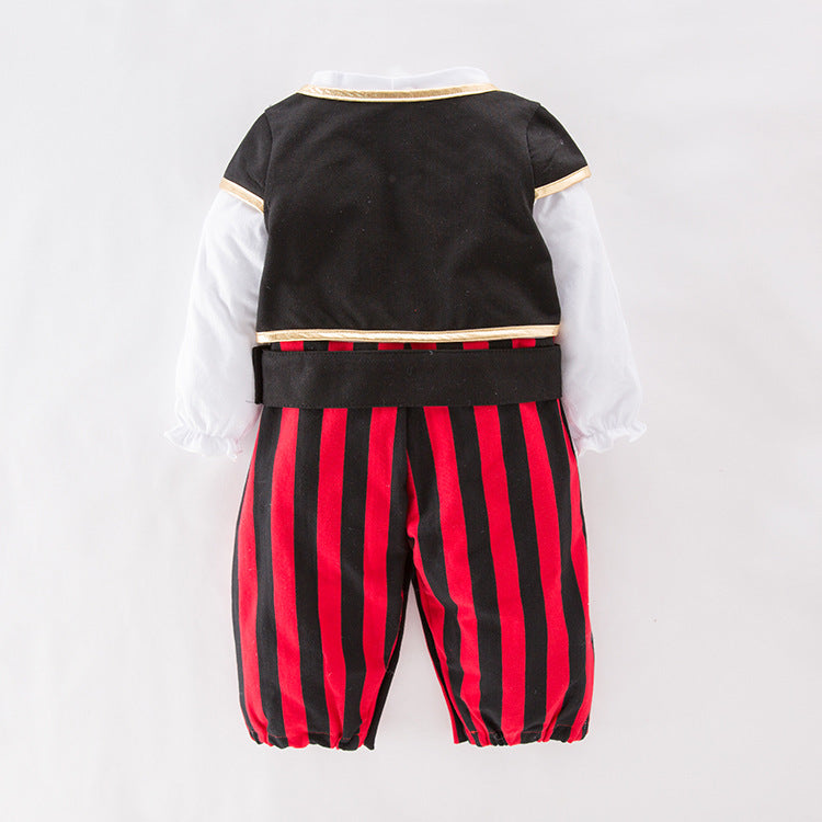 Pirate Captain Cosplay Clothes for Baby Boy Halloween Christmas Fancy Clothes Halloween Costume for Kids Children Pirate Costume