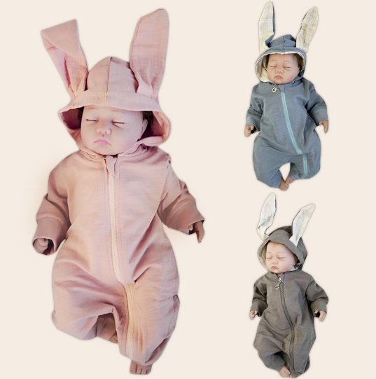 Spring Autumn Baby Rompers Cute Cartoon Rabbit Infant Girl Boy Jumpers Kids Baby Outfits Clothes