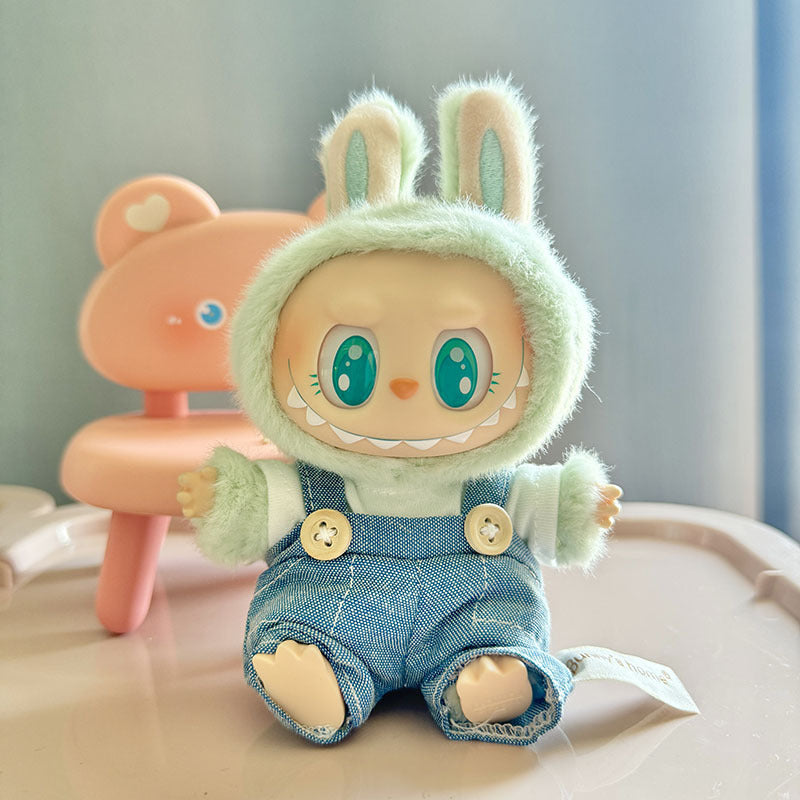 [Clothes Only] 1st/2nd generation Labubu clothes pendant Labubu sitting party baby clothes teddy bear suspenders cute pants