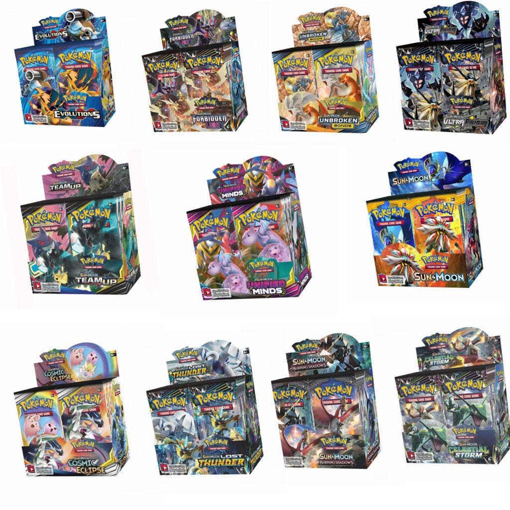 324 Booster Card Packs Pokémon Board Game Battle Cards Elf English Cards