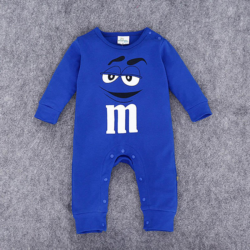 Infant Clothes Autumn NewBorn Baby Rompers letter M Clothing Costumes Cartoon Funny Kids Jumpsuit New Born Boys Clothes