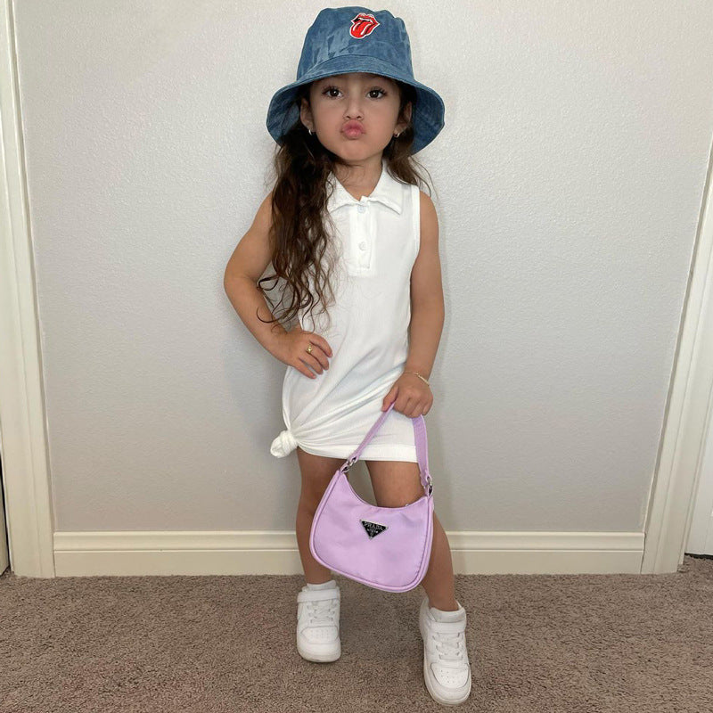 Children's Dress Ins Style Dress Girls Vest Dress Fashion New Style