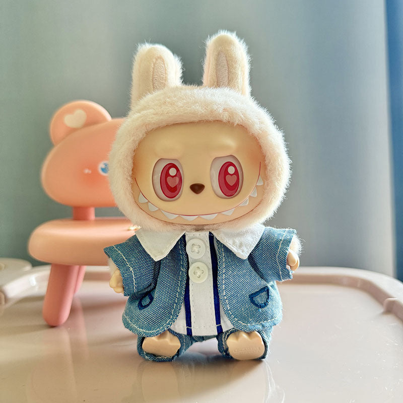 [Clothes Only] 1st/2nd generation Labubu clothes pendant Labubu sitting party baby clothes teddy bear suspenders cute pants