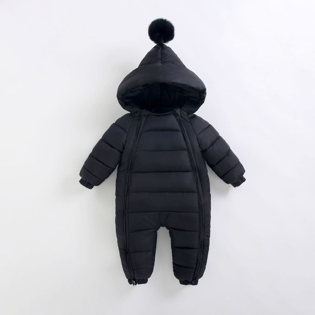 Baby jumpsuit, thickened in winter, baby's outdoor clothes, newborn cotton crawling clothes, autumn and winter toddler clothes