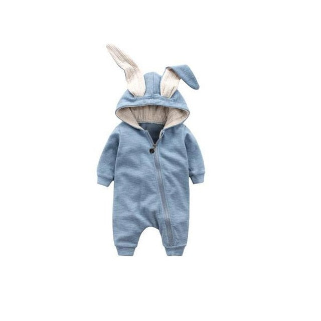 Spring Autumn Baby Rompers Cute Cartoon Rabbit Infant Girl Boy Jumpers Kids Baby Outfits Clothes