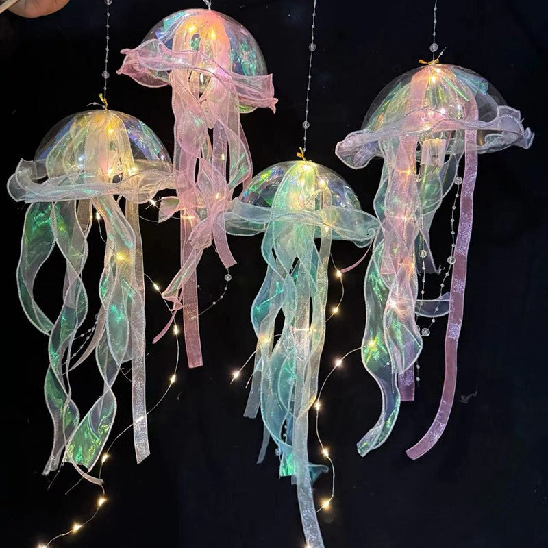 LED decorative hanging jellyfishlight realistic Handmade jelly fish led jellyfish light lantern
