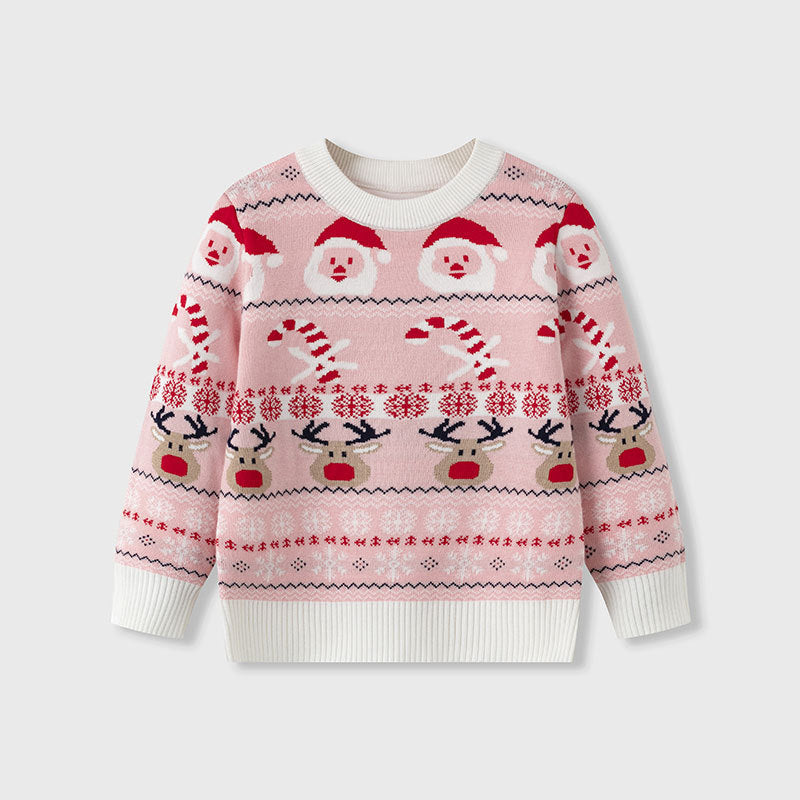 Santa Claus baby base knitted sweater children's pullover sweater