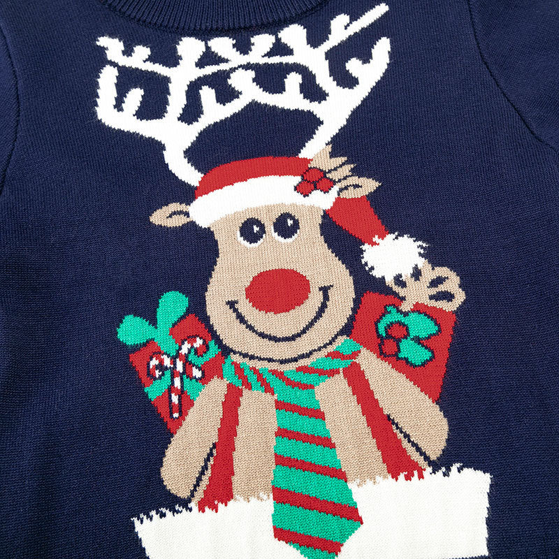 Children's cartoon Christmas baby base pullover sweater