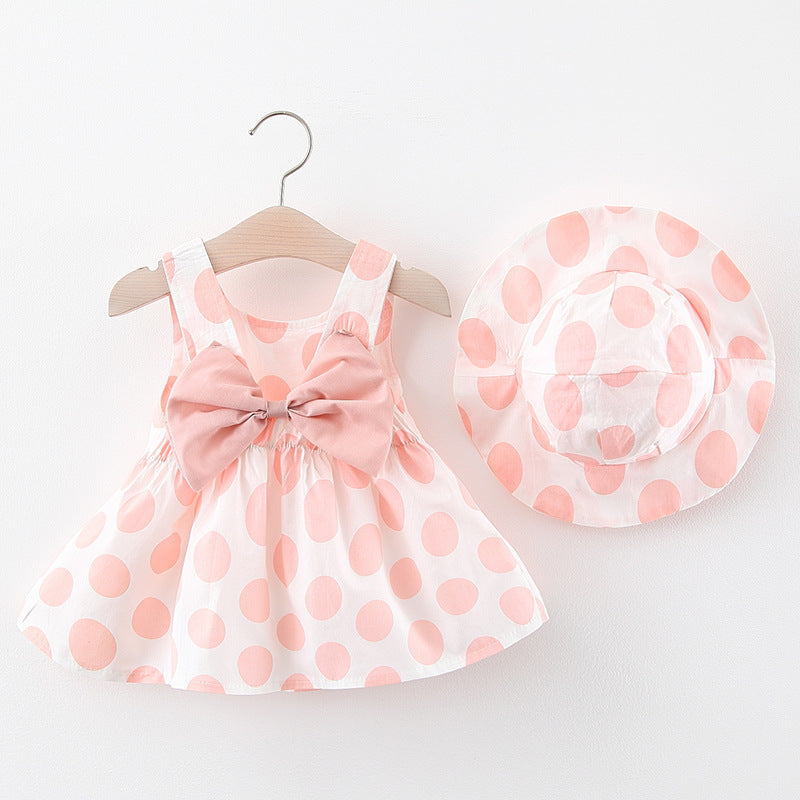 Children's Skirt Girl Baby Small Fresh Big Strawberry Printed Dress To Send Hat for Gift Girln's Skirt
