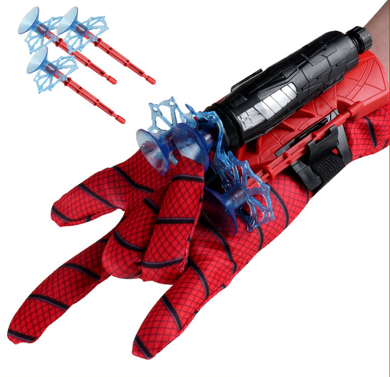 Children's Bracelet Superhero Launcher Jet Watch Gloves Can Stick To The Wall Soft Bullet Gun Spiderman Launcher